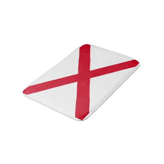 Alabama State Flag Design Badematte (Schrägansicht)
