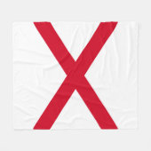 Alabama State Flag Design Fleecedecke (Vorderseite (Horizontal))