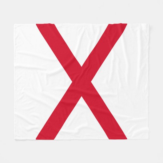 Alabama State Flag Design Fleecedecke (Vorderseite (Horizontal))
