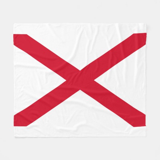 Alabama State Flag Design Fleecedecke (Vorderseite (Horizontal))