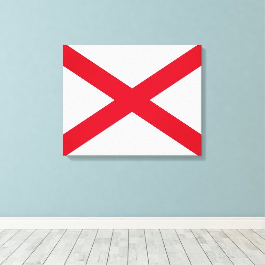 Alabama State Flag Design Leinwanddruck (Insitu (Holzboden))
