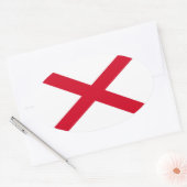 Alabama State Flag Design Ovaler Aufkleber (Umschlag)