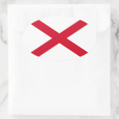 Alabama State Flag Design Ovaler Aufkleber (Tasche)
