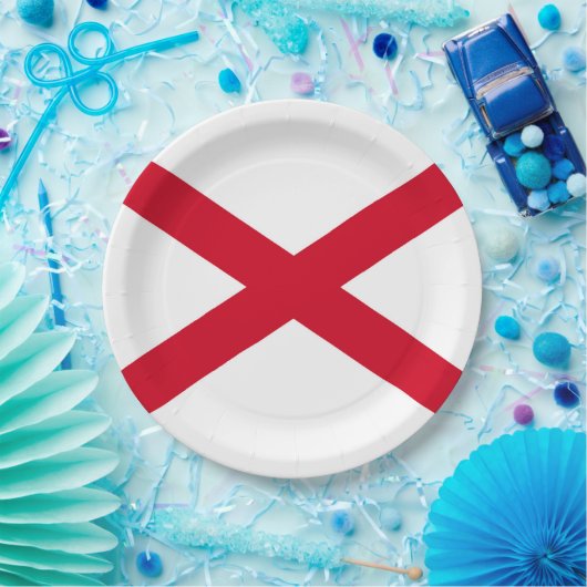 Alabama State Flag Design Pappteller (Party)