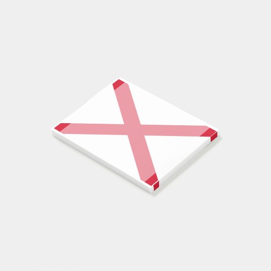 Alabama State Flag Design Post-it Klebezettel (angewinkelt)