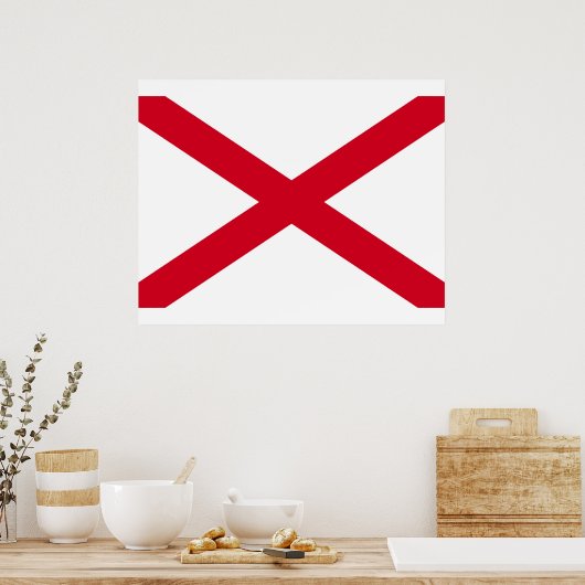 Alabama State Flag Design Poster (Küche)