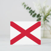 Alabama State Flag Design Postkarte (Stehend Vorderseite)