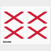 Alabama State Flag Design Rechteckiger Aufkleber (Blatt)