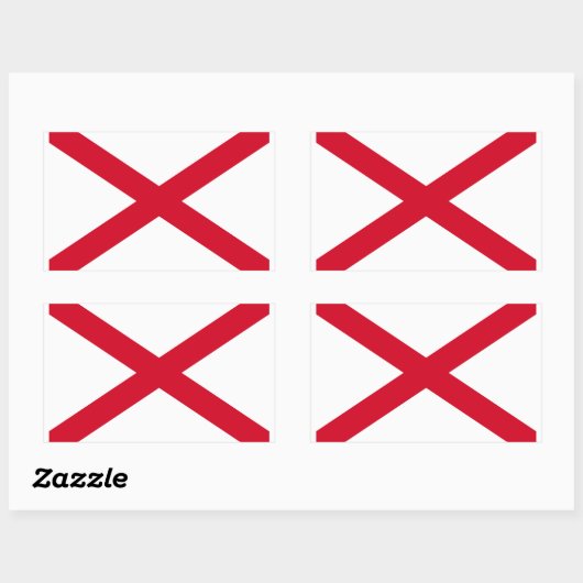 Alabama State Flag Design Rechteckiger Aufkleber (Blatt)