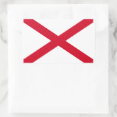 Alabama State Flag Design Rechteckiger Aufkleber (Tasche)