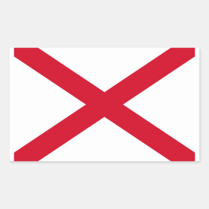 Alabama State Flag Design Rechteckiger Aufkleber