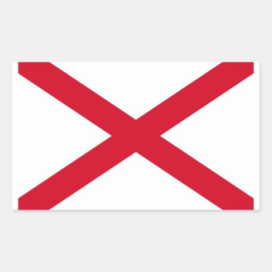Alabama State Flag Design Rechteckiger Aufkleber (Vorderseite)