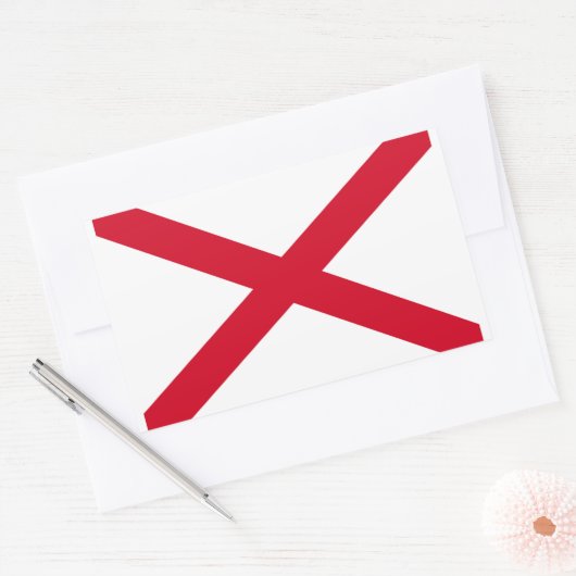 Alabama State Flag Design Rechteckiger Aufkleber (Umschlag)
