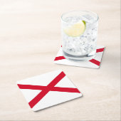 Alabama State Flag Design Rechteckiger Pappuntersetzer (Vor Ort)