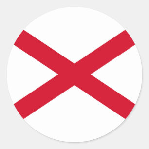 Alabama State Flag Design Runder Aufkleber
