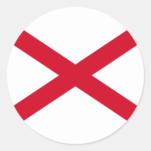 Alabama State Flag Design Runder Aufkleber (Vorderseite)