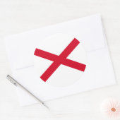 Alabama State Flag Design Runder Aufkleber (Umschlag)