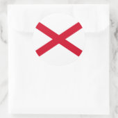 Alabama State Flag Design Runder Aufkleber (Tasche)