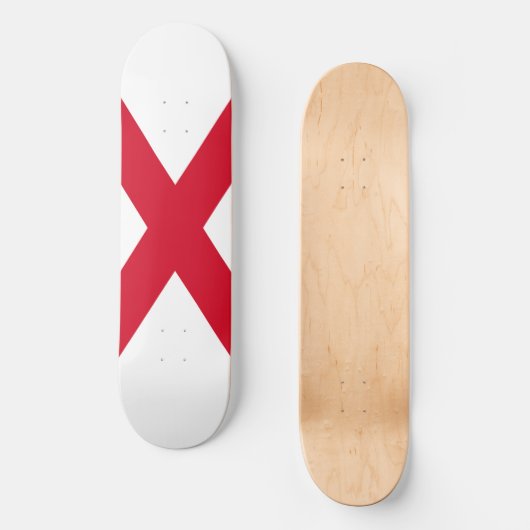 Alabama State Flag Design Skateboard (Vorderseite)