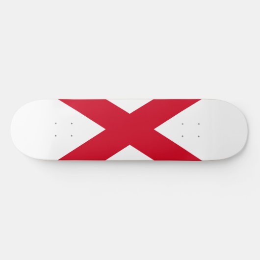 Alabama State Flag Design Skateboard (Horizontal)