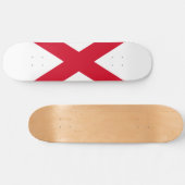 Alabama State Flag Design Skateboard (Horizontal)