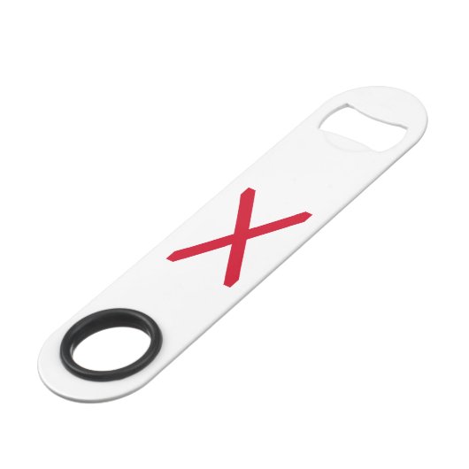 Alabama State Flag Design Speed Flaschenöffner (Vorderseite Schrägansicht)