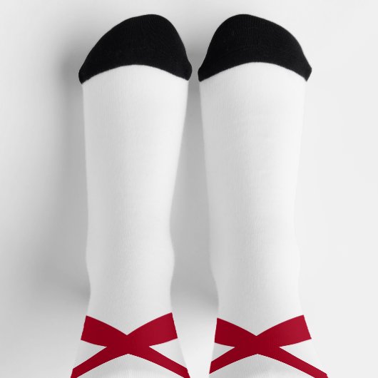 Alabama State Flag Fun Alabamian Pride Socken (Oben)