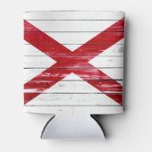Alabama State Flag Paint on Wood Dosenkühler (Vorderseite)