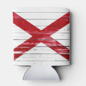 Alabama State Flag Paint on Wood Dosenkühler (Rückseite)
