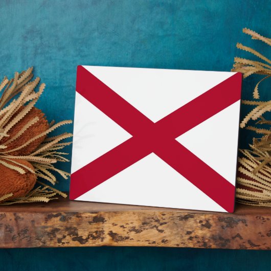 Alabama State Flag Plaque Fotoplatte (Seite)