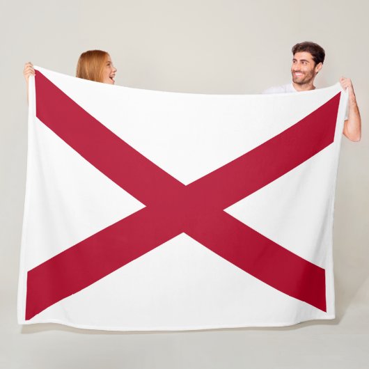 Alabama State Flag Print Patriotc Fleecedecke (Beispiel)