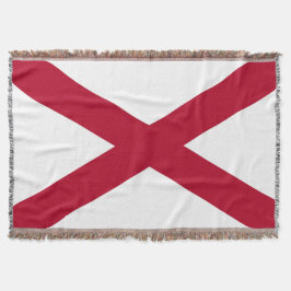 Alabama State Flag Print Patriotic Decke