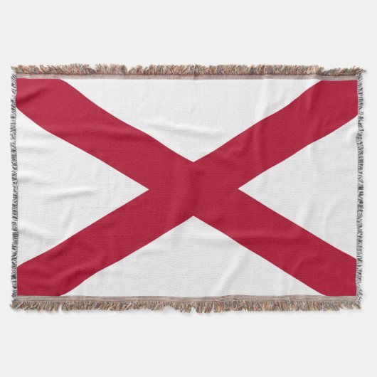 Alabama State Flag Print Patriotic Decke (Vorderseite)