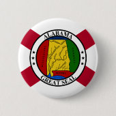 Alabama State Flag/Staat Siegel überlagert Button (Vorderseite)