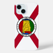 Alabama State Flag/Staat Siegel überlagert Case-Mate iPhone Hülle (Rückseite)