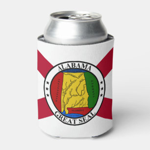 Alabama State Flag/Staat Siegel überlagert Dosenkühler