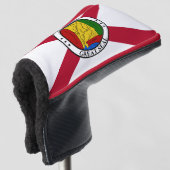 Alabama State Flag/Staat Siegel überlagert Golf Headcover (3/4 Vorderseite)