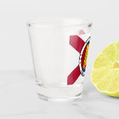 Alabama State Flag/Staat Siegel überlagert Schnapsglas (Links)