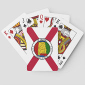 Alabama State Flag/Staat Siegel überlagert Spielkarten (Rückseite)