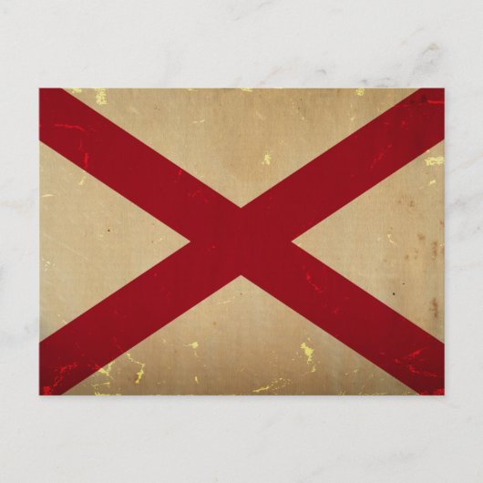 Alabama State Flag VINTAG. Postkarte (Vorderseite)