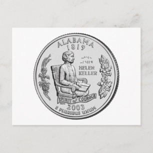 Alabama State Quarter Postkarte