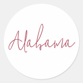 Alabama State Reise Souvenir Geschenk Runder Aufkleber