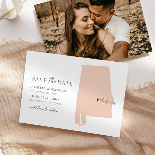 Alabama State Save-the-Date-Karte Einladung