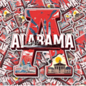 Alabama State Sticker | Landmarks & History Design