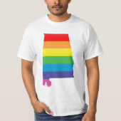 Alabama-Stolz. gestreift T-Shirt (Vorderseite)