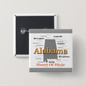 Alabama-Stolz-Karte Button (Vorne & Hinten)