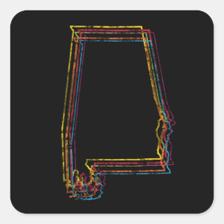 Alabama Stolz Quadratischer Aufkleber