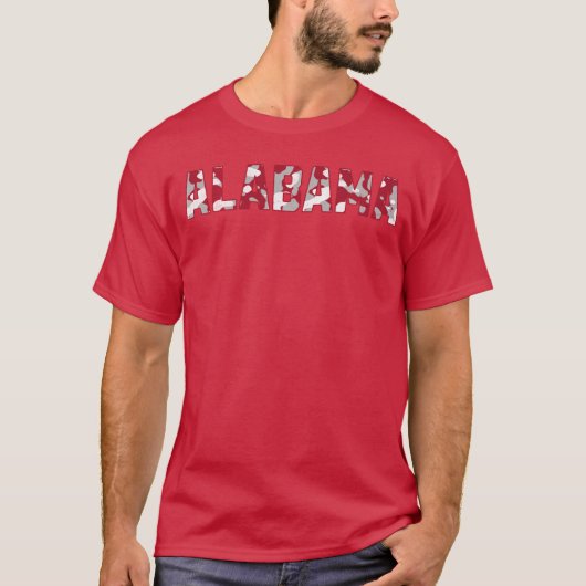 Alabama-Tarnmuster Langarm T-Shirt (Vorderseite)