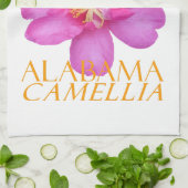 Alabama-Territoriums-Blume Kamelie Sasanqua Geschirrtuch (Gefaltet)