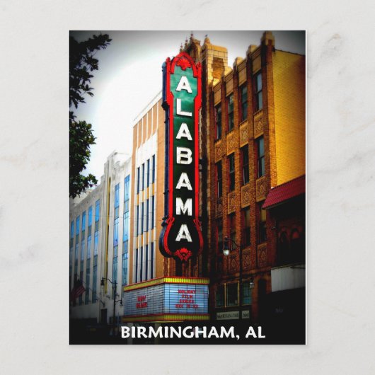 ALABAMA THEATER - BIRMINGHAM, ALABAMA POSTKARTE (Vorderseite)
